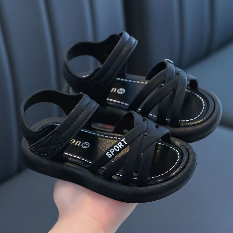 Girls Summer Princess Sandals 2025 PVC Heart Floral Korean Style Beach Casual