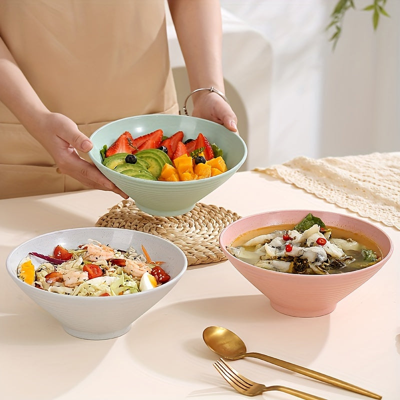 1 yoki 4 ta mustahkam 8 dyuymli Lamian Noodles idishlari to'plami, 35oz sig'im, mikroto'lqinli pech va idish yuvish mashinasida xavfsiz, turli ranglarda makaron, don va atıştırmalıklar uchun ko'p qirrali.