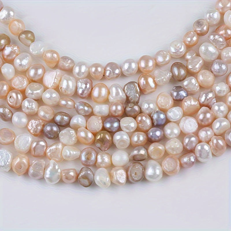 Set of 42 A-Grade 8-9mm Baroque Natural Pearl Necklace Accessories in White Pink Purple
