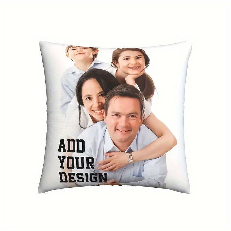Custom Photo Pillowcase Polyester Single-Sided Print Zippered Washable Home Decor