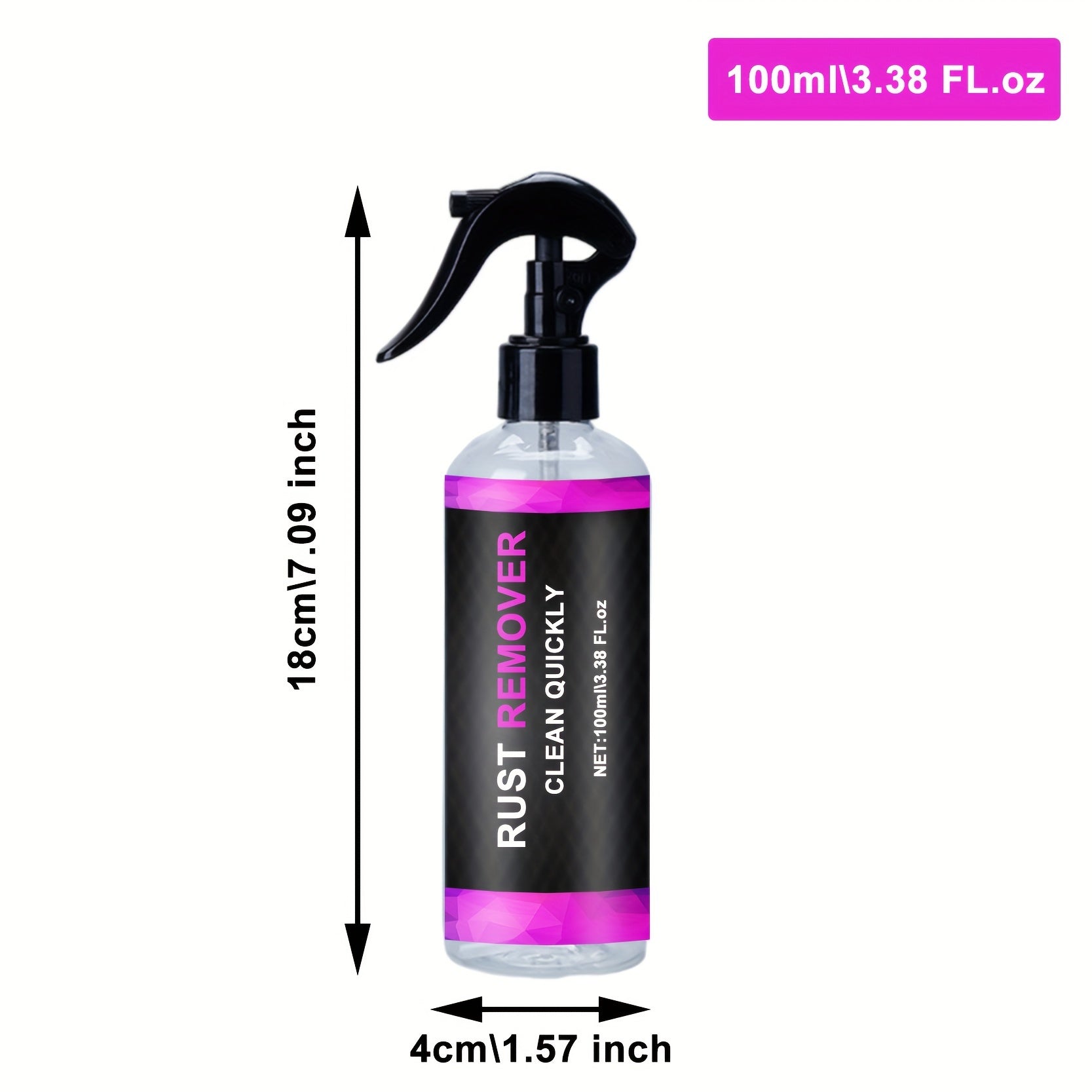 Rust Remover Spray for Cars and Metal Items, 100ml, Non-Electric, Rust Protection