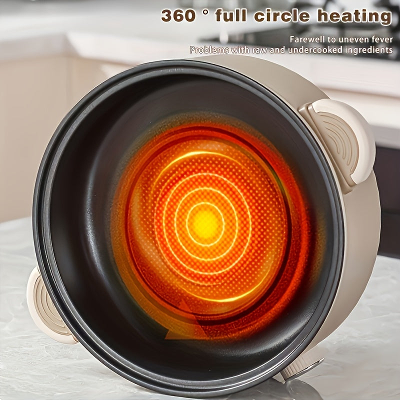 1 dona Elektrik qozon knopkali, bitta qatlamli, portativ va ko‘p funksiyali. Ikkita rangda mavjud, uy va yotoqxona uchun mos.