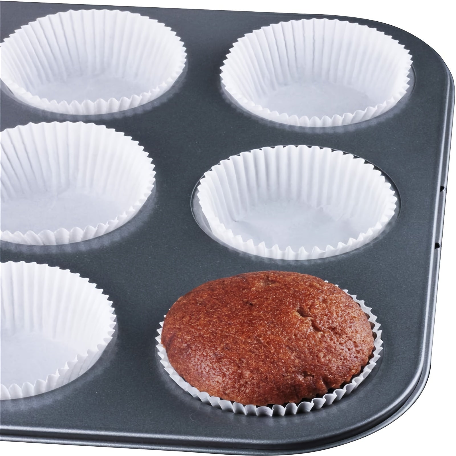 Pack of 200 White Cupcake Liners Disposable Paper Baking Cups 5x3cm