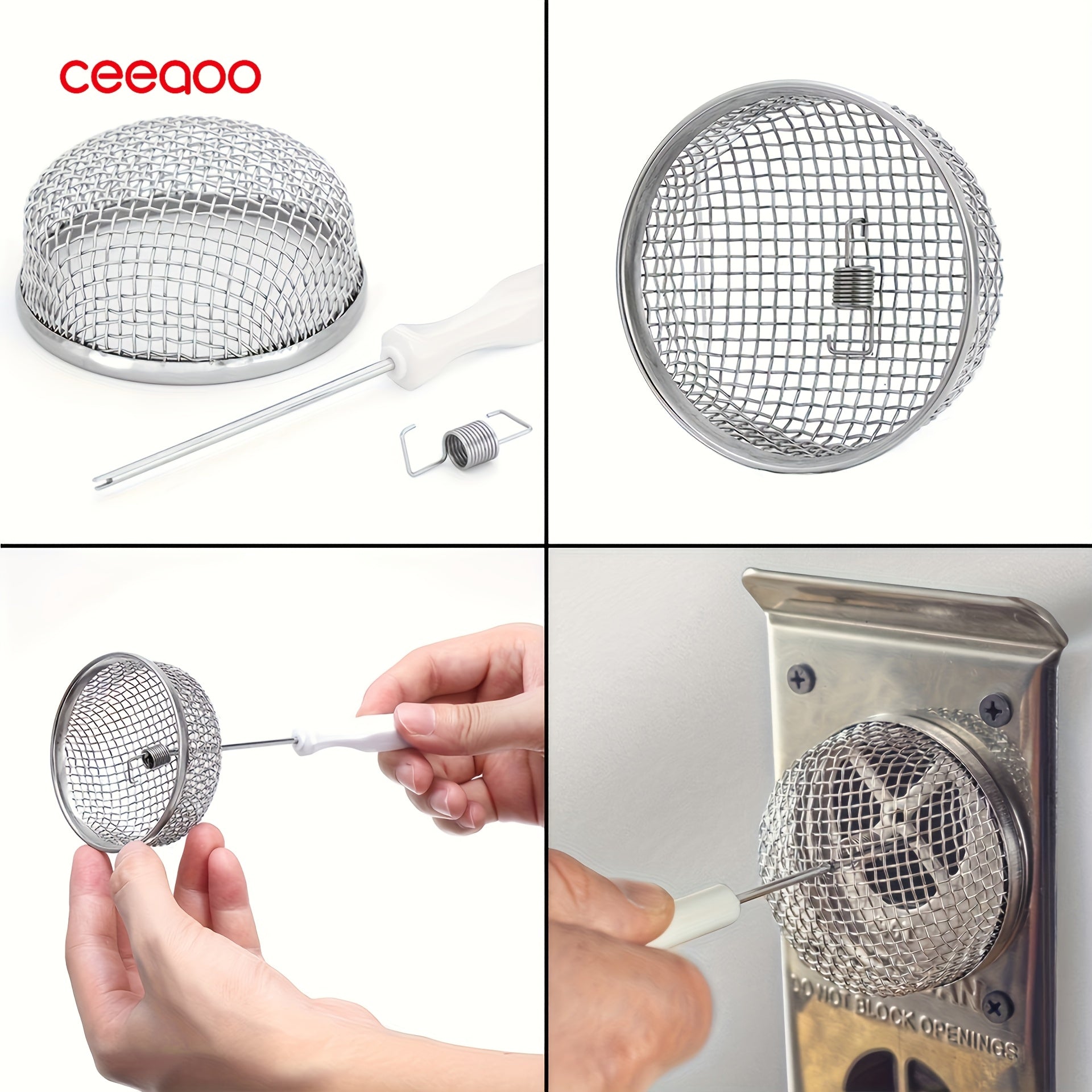 Stainless Steel RV Vent Insect Screen Cover 7.11x3.05 cm for Stove and Heater Vents