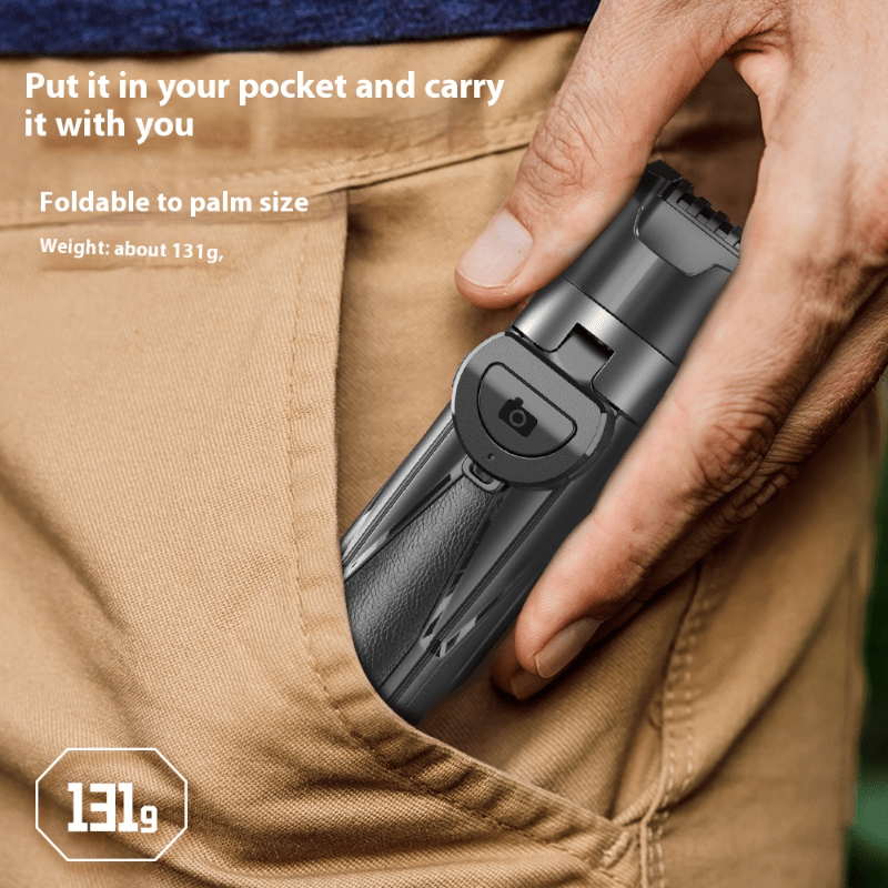 Wireless Selfie Stick with Handle Assistant Titanium Alloy Extendable Phone Holder for Vlogging and Photography