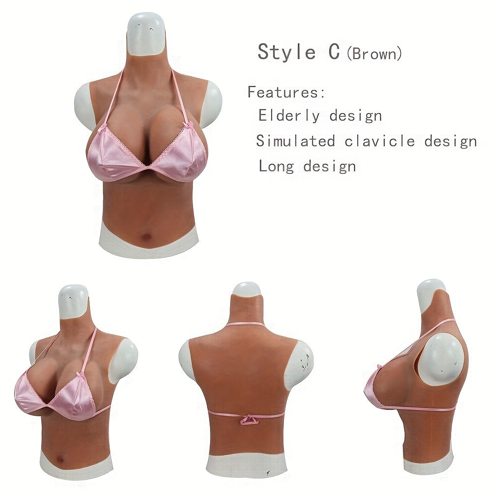 Large Silicone Fake Breasts for Cross-Dressing and Role-Playing, 1 Piece