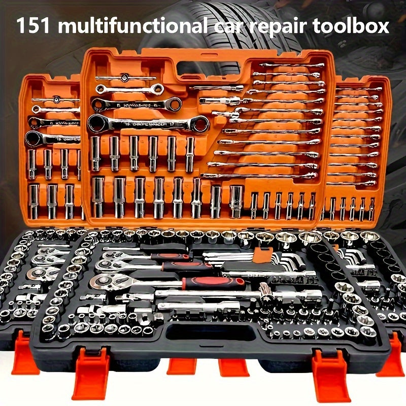 Professional Wrench Tool Set 151pcs Car Maintenance Ratchet Sockets