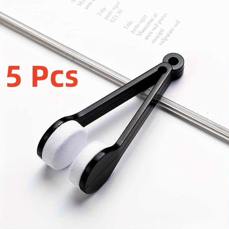 Portable Glasses Cleaning Kit with Microfiber Cloth and Dual-Sided Brush for Travel