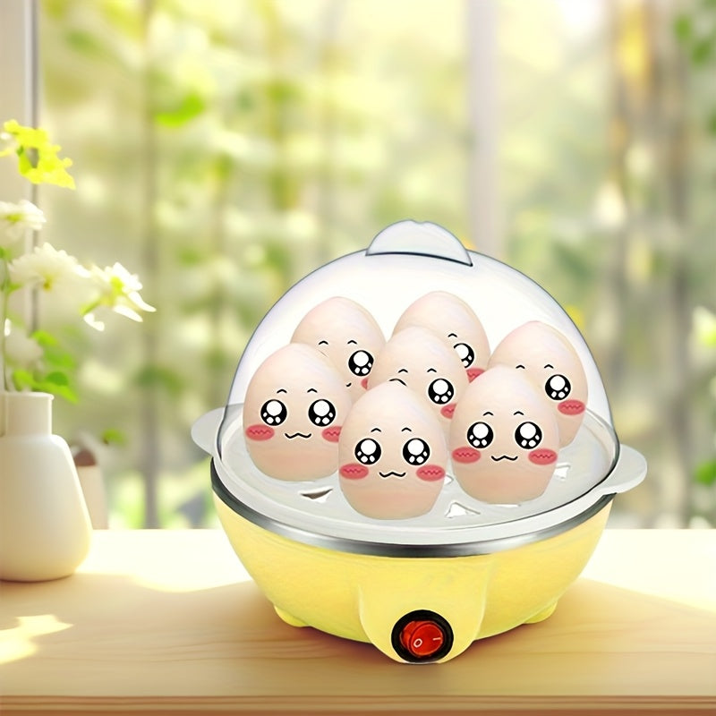 Yevropa Standarti 220V Tuxum Pishirgich vaqti bilan, bug'lash va tuxum qovurish, Mini Elektrik Qovurilgan Pan. Avtomatik Nonushta Mashinasi Quvvat O'chirilishi bilan.