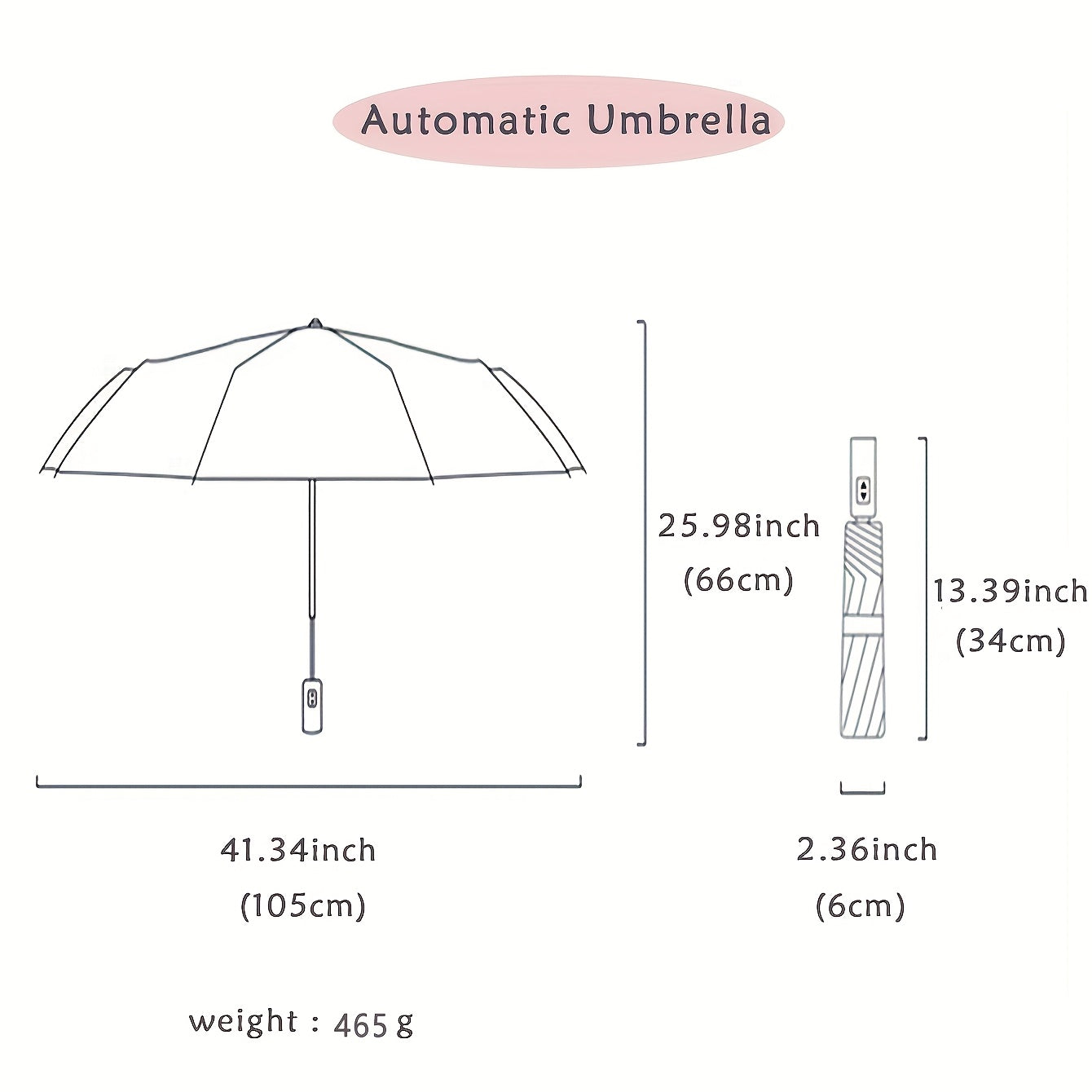 To'liq Avtomatik Katta Ikki Qavatli Quyosh Soyasi Umbrella, Qalin, Katta O'lchamli, Mustahkam, Shamolga Bardoshli, Ikki Kishi uchun Avtomatik Yomg'ir Umbrella.