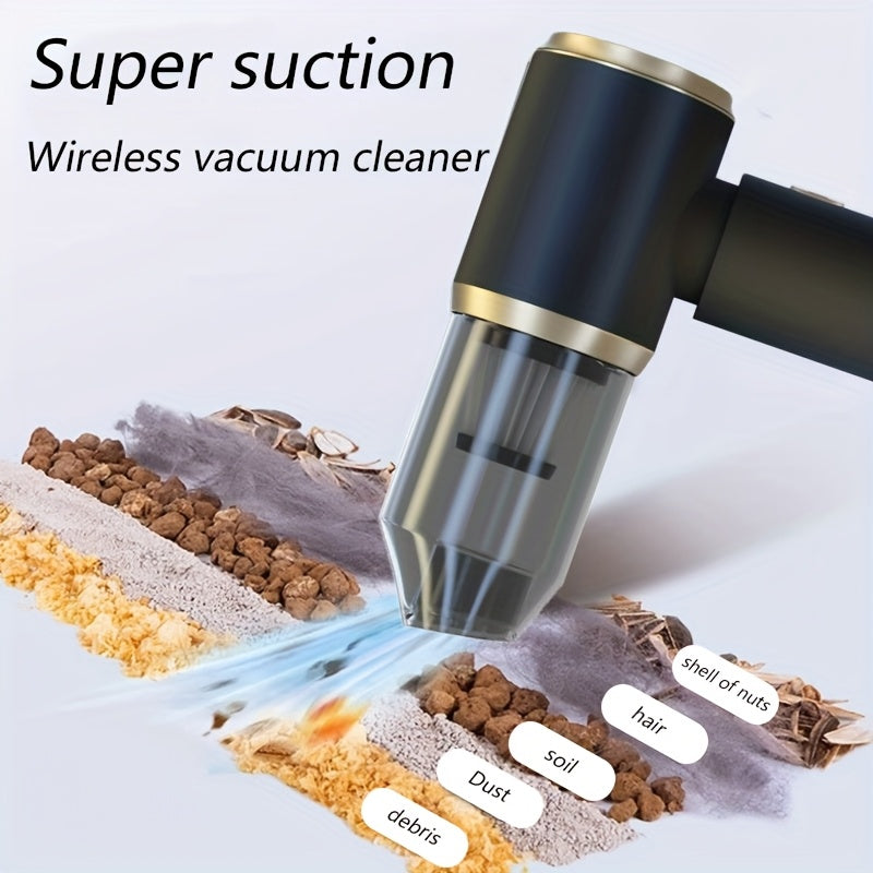 Беспроводной ручной пылесос с ультра-большой мощностью всасывания для легкой уборки дома в любое время.