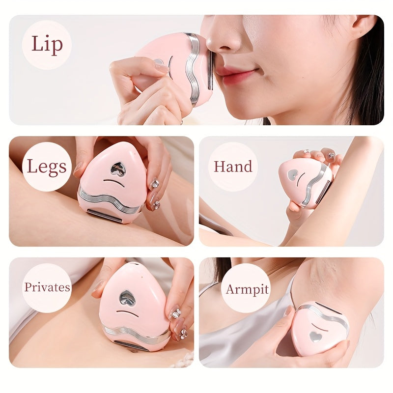 Electric shaver for bikini line face leg underarm wet dry wireless USB charging portable