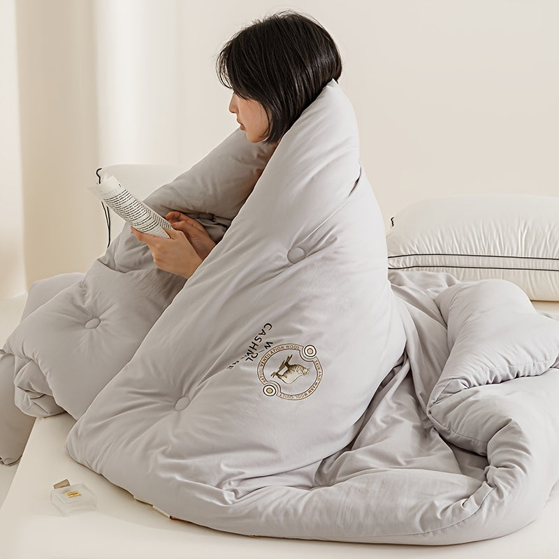 Всесезонное полиэстеровое одеяло с шерстяной набивкой для спальни или гостиной