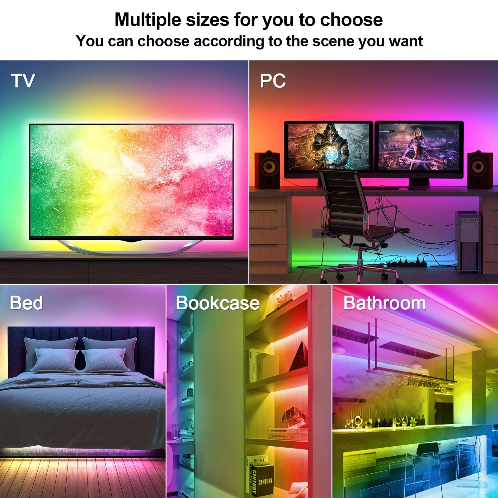 Indoor RGB IC LED Strip Light 10m App Control Music Sync USB Powered