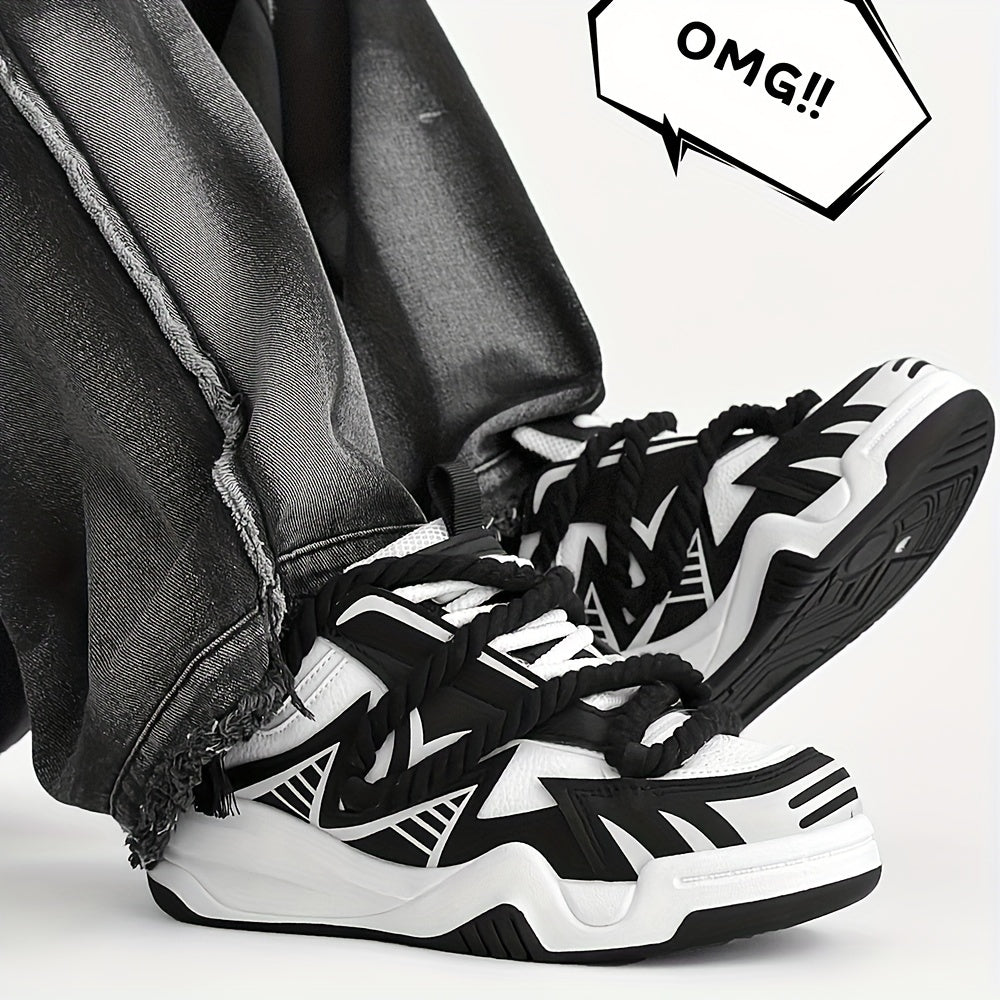 Men's Casual Low Top Sneakers Rubber Sole PU Fabric Solid Color All-Season