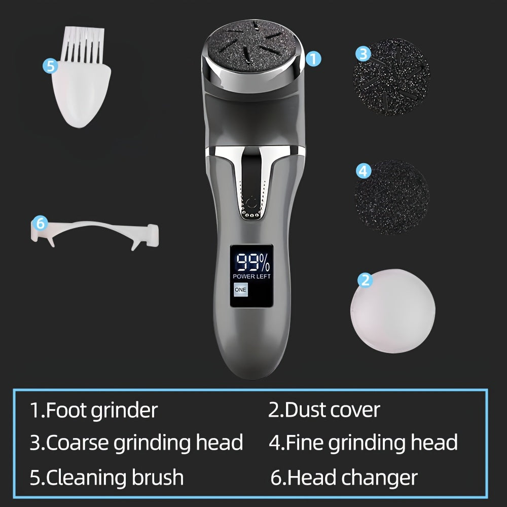 Electric Callus Remover with Vacuum Rechargeable Foot Care Kit with 9 Heads LCD Display