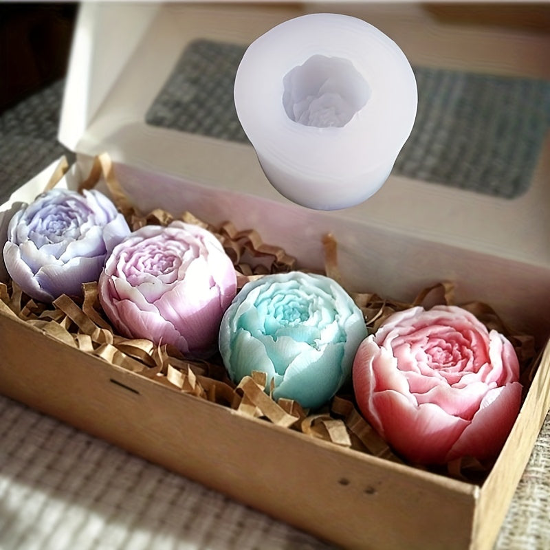 Silicone Rose Mold for Crafts, Round Storage Box, Jewelry and Gypsum Ornaments