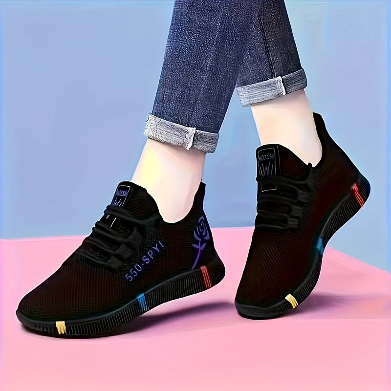 ayollar uchun nafas oluvchi slip-on sport poyabzali yumshoq mato past-cho‘ntak kundalik poyabzal