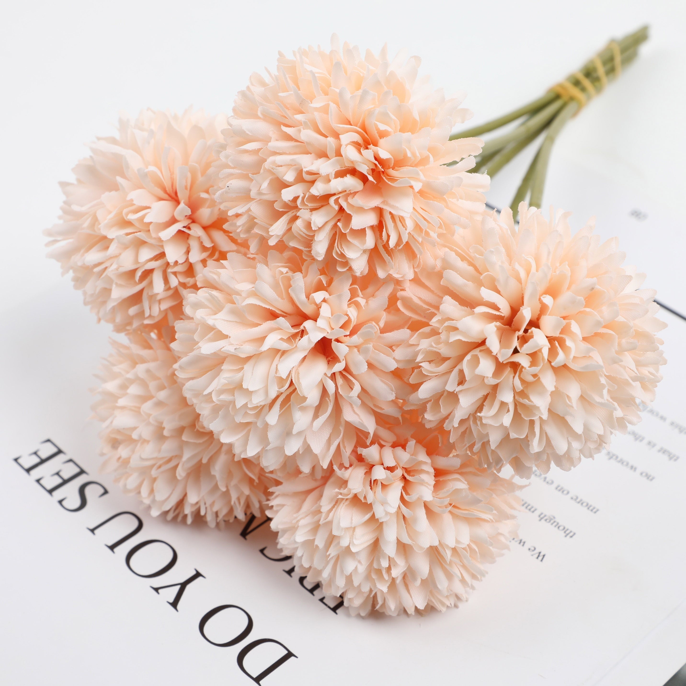 5pcs Artificial Dandelion Flower Bouquets for Wedding Party Home Decor
