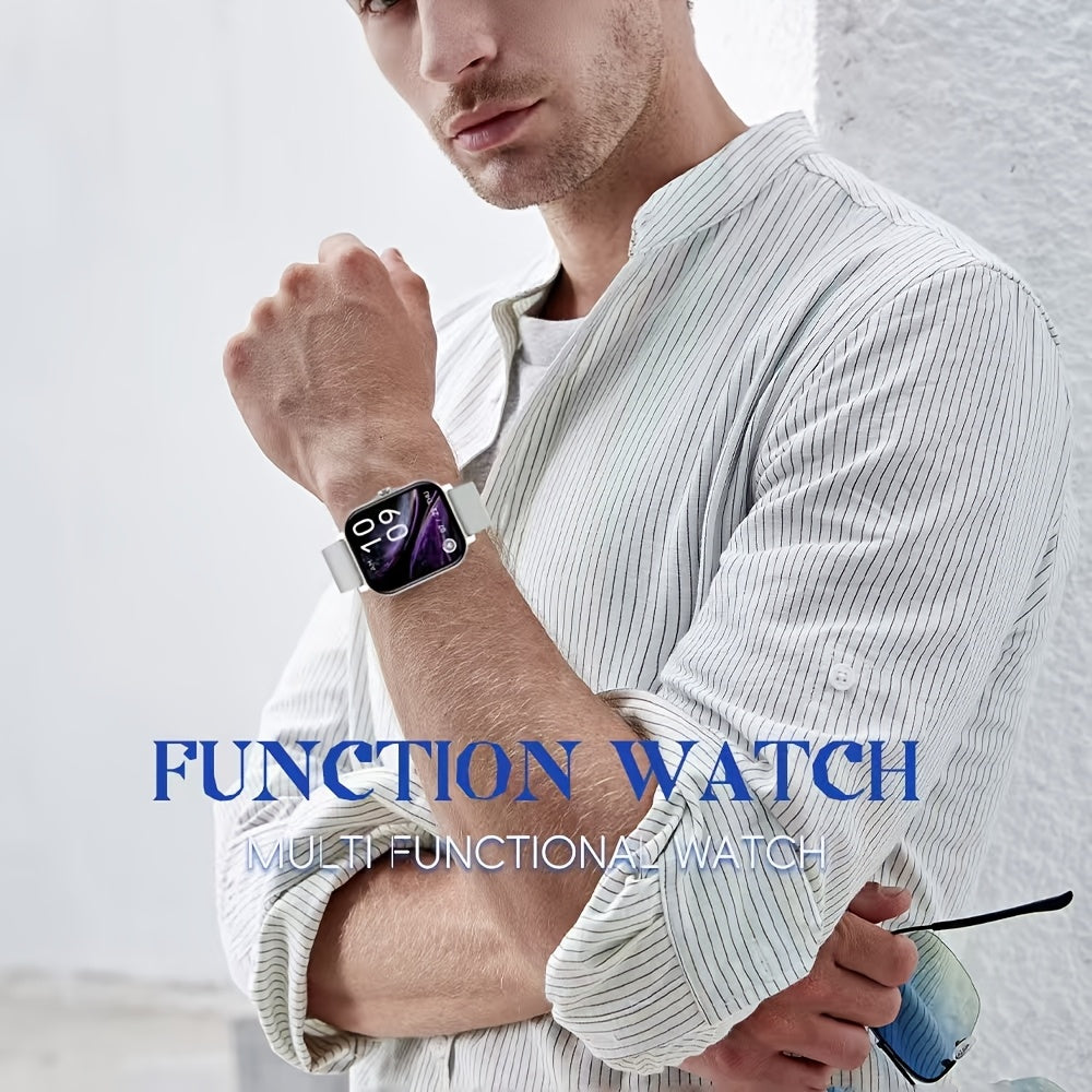 Ultra-Thin Smartwatch for Men and Women with Sports Modes Sedentary Reminders and Weather Notifications