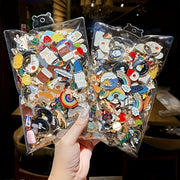 Set of 12 Cartoon Enamel Brooches for Clothing and Accessories Stylish Alloy Pins for Women and Girls