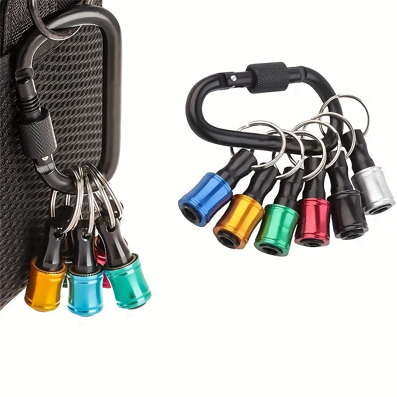 Portable Keychain Bit Holder Set with Hex Shank Drill Bits and Extension Bar