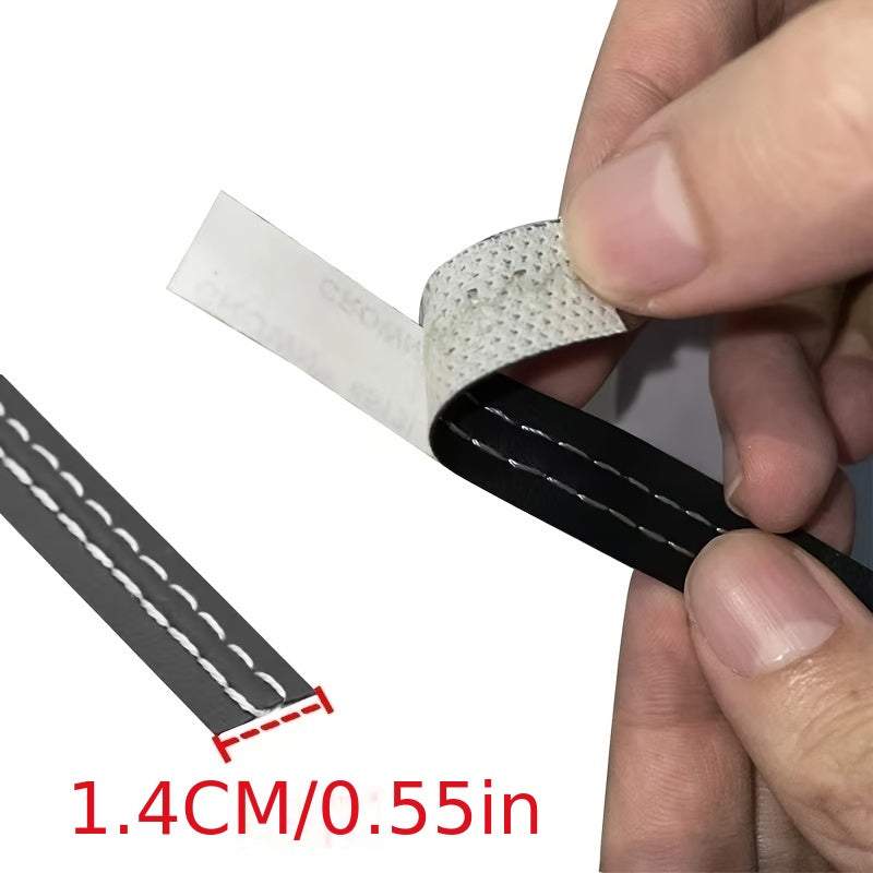 Universal Faux Leather Car Interior Decorative Strip Self-Adhesive Door Panel Trim