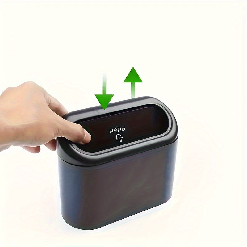 Mini Car Trash Can with Lid and Garbage Bags Leak-Proof ABS
