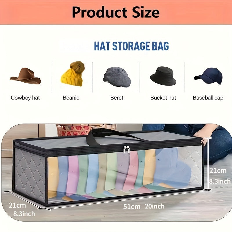 Hanging Wardrobe Storage Organizer for Clothes Hats and Foldable Items Behind Door