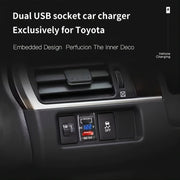 Universal Matte Finish Dual USB Charger Socket for Toyota Vehicles