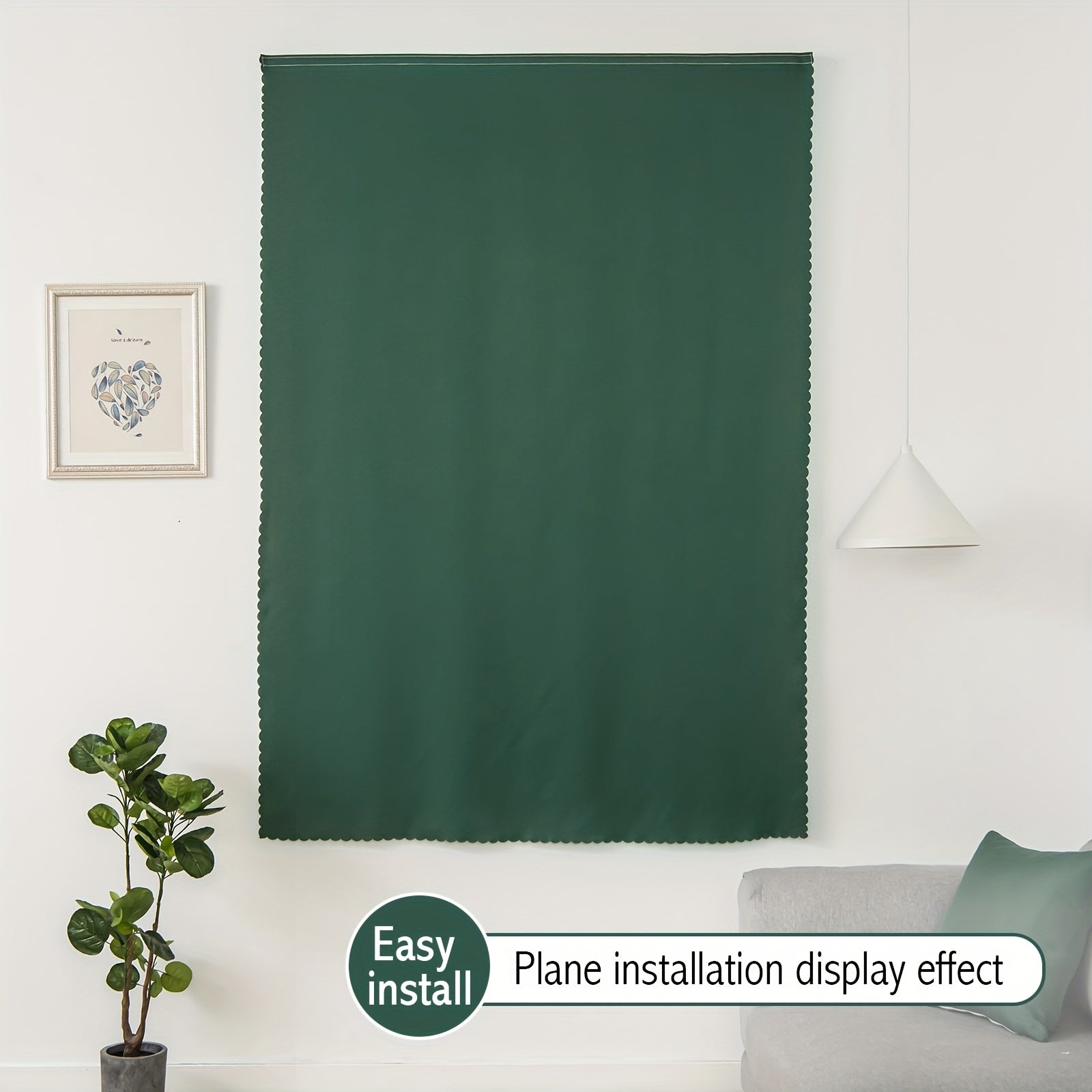 Blackout Portable Adhesive Curtains for Living Room Bedroom Thermal Insulation