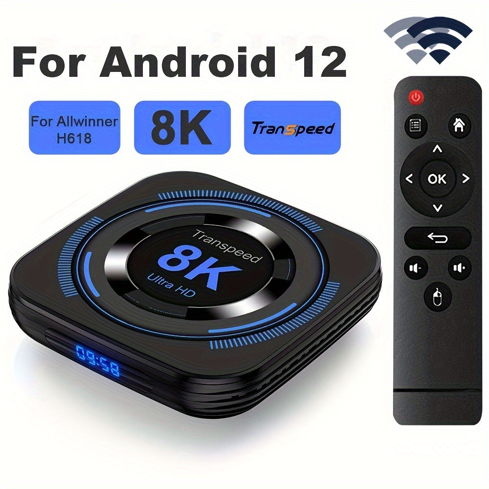 Android 12 TV Box Allwinner H618 8K 4K Dual WiFi Media Player Set-Top Box EU Plug