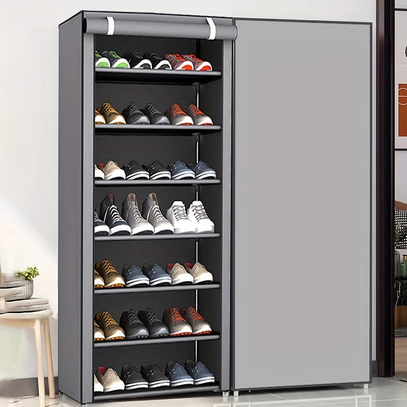 Metal Shoe Storage Cabinet with 8-10 Layers Dustproof Minimalist Organizer for Home Dormitory