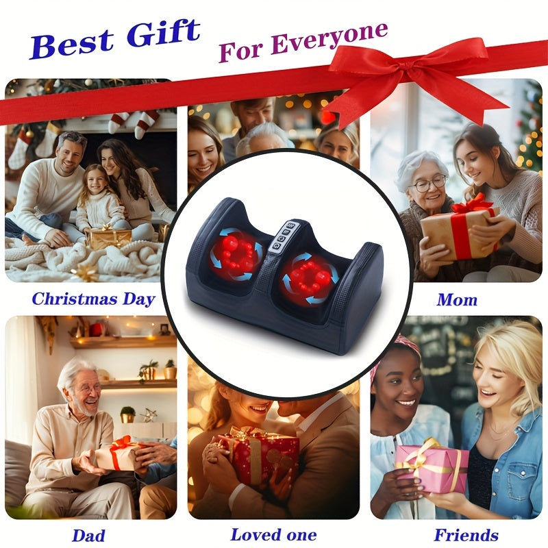 Black 3D Shiatsu Foot Massager with Adjustable Strength for Home Relaxation