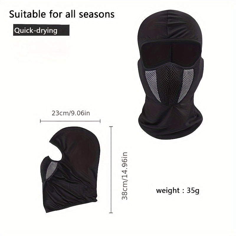 Men Women Full Face Mask Ski Mask Windproof UV Dust Outdoor Sports Black Red Blue Gray