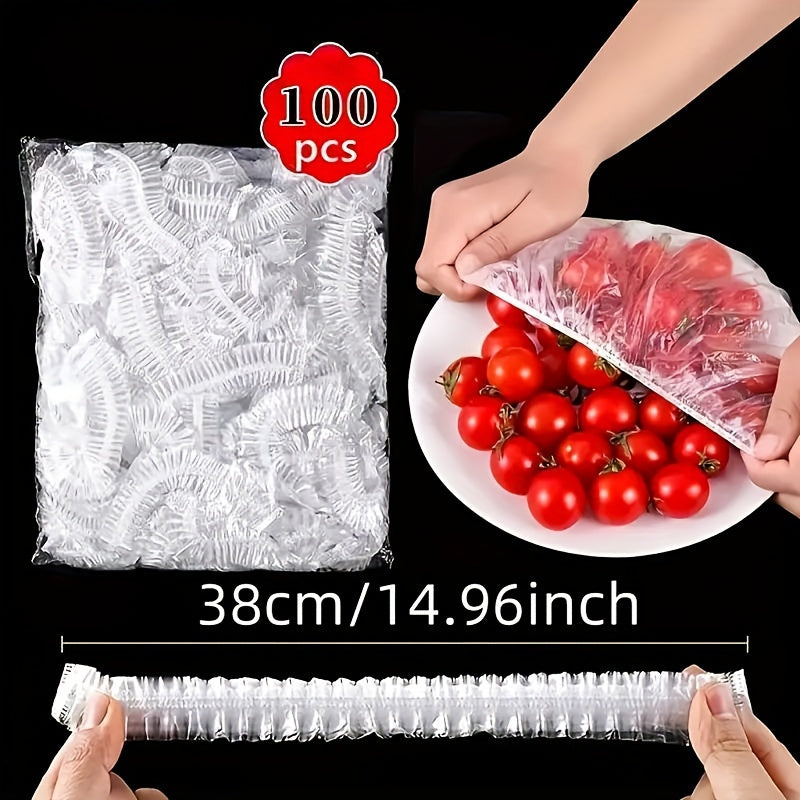 Disposable Food Wraps White Saran Wrap 100/300/500pcs Food Grade Plastic Bag for Kitchen and Picnic