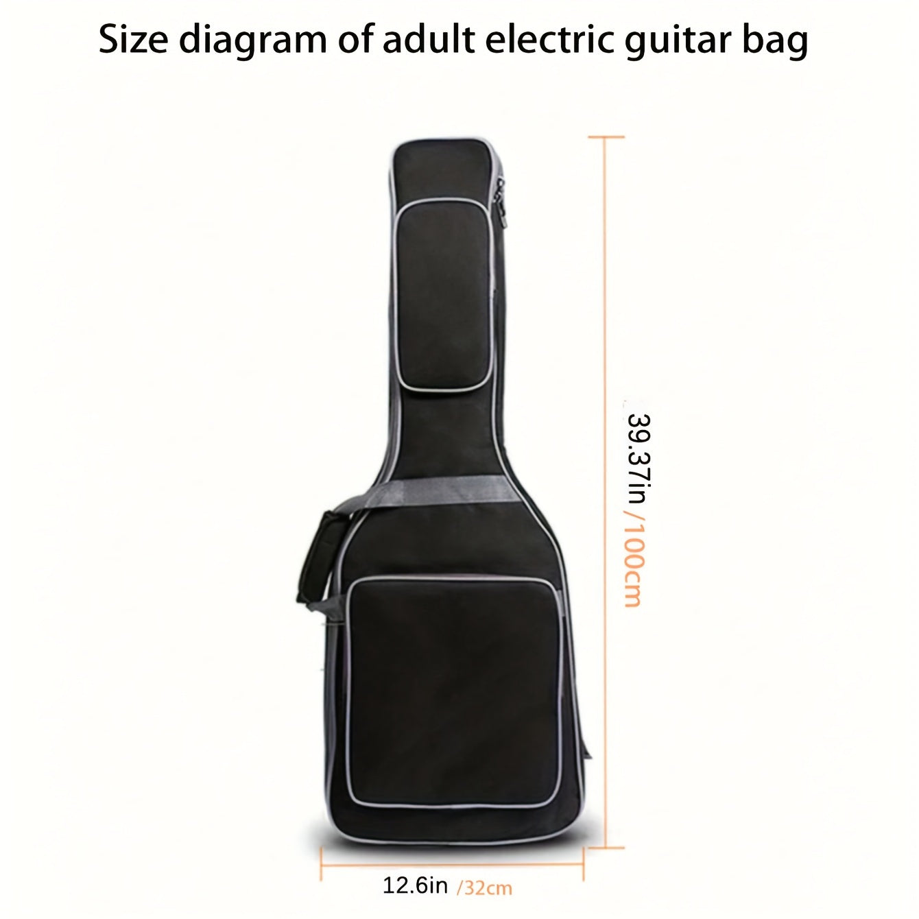Funda duradera para guitarra eléctrica y bajo en poliéster con correa ajustable y acolchado
