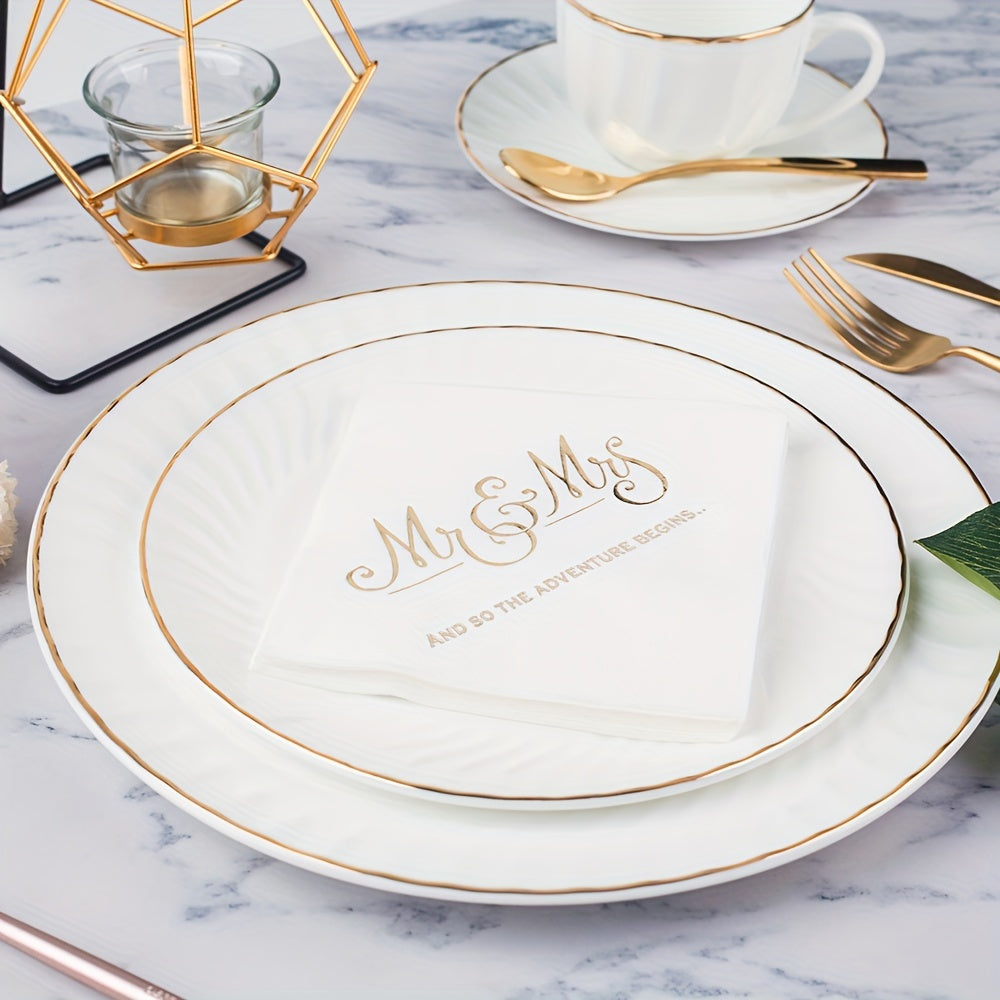 Rang-barang nafis, chiroyli, bir martalik salfetkalar to'ylar, partiyalar va ovqatlanish uchun