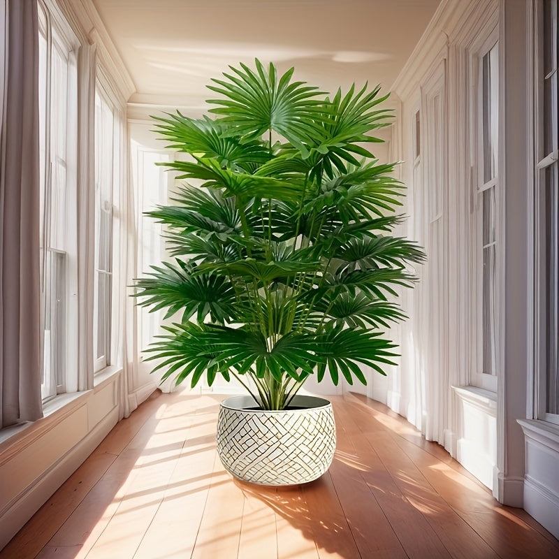 Large Artificial Palm Tree with 24 Leaves for Indoor Outdoor Decor