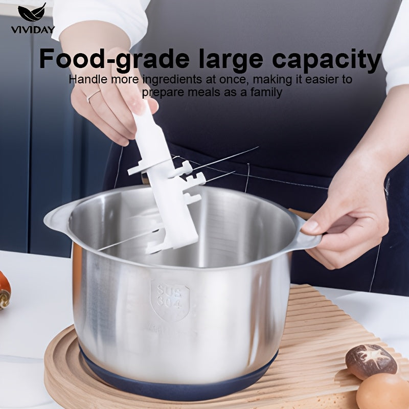 Stainless Steel Meat Grinder uy sharoitida tayyorlanadigan taomlar uchun muhim oshxona asbobi bo'lib, mustahkam plastmassa korpusi va Yevropa standarti rozetkasi bilan ta'minlangan.