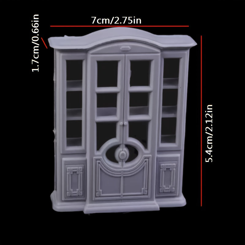 Zamonaviy Kichik Mebel To'plami - Oq Kitoblik va Shkaf Kombinatsiyasi, Har qanday joyda uy bezash uchun ideal