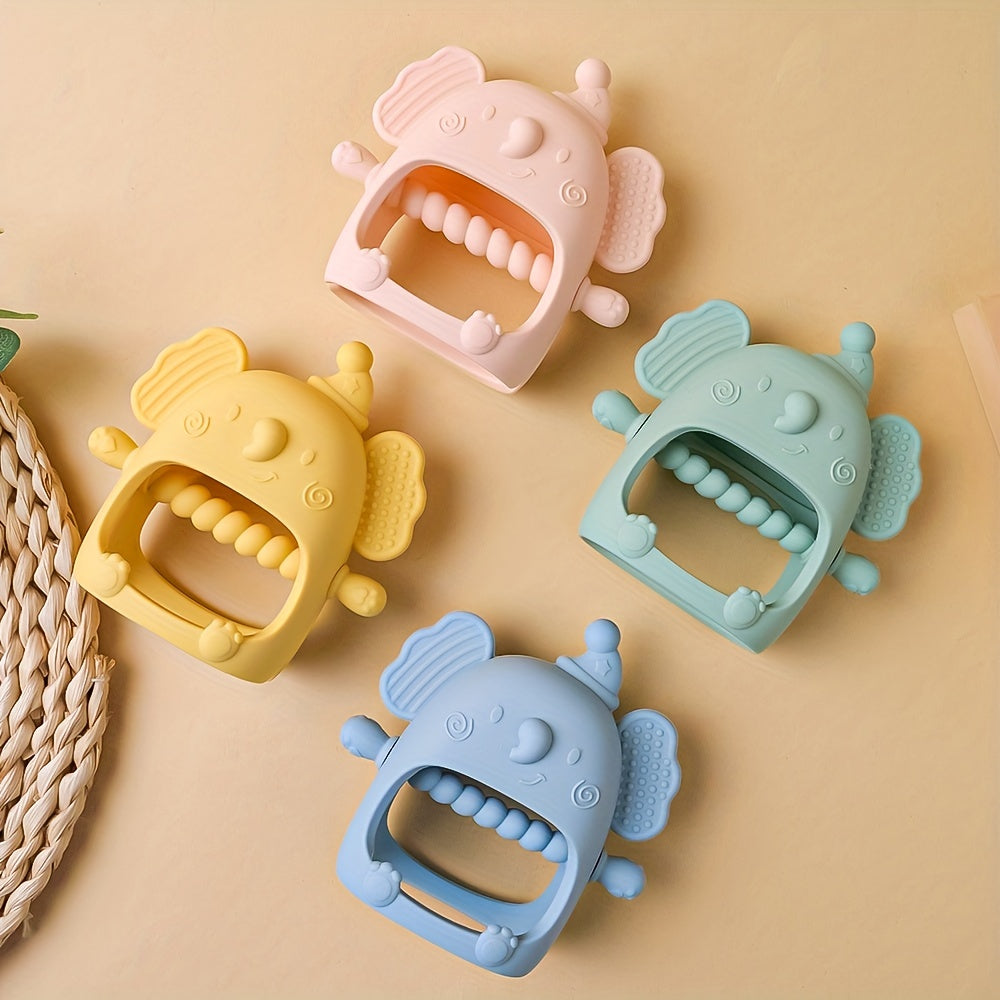 Baby Silicone Teether Mitten Non-Slip BPA-Free Cartoon Washable for Teething