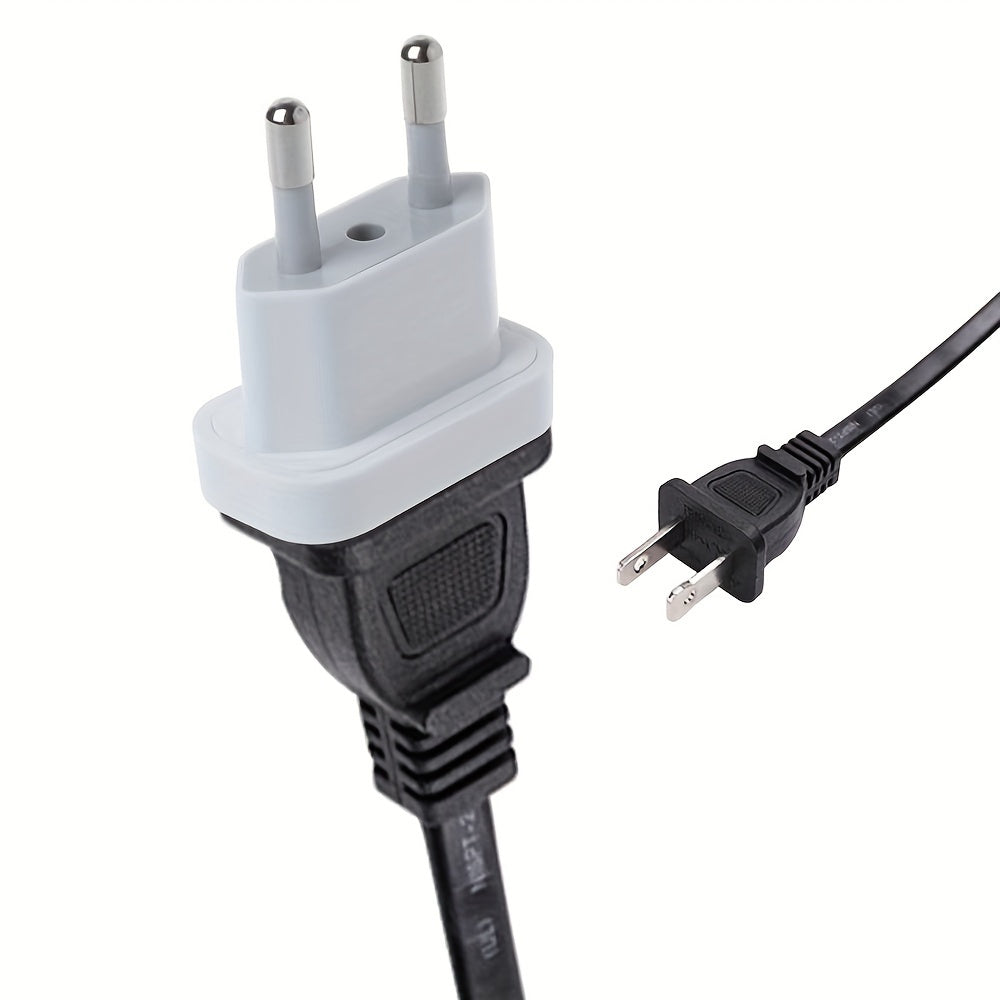 Adaptador de viaje de EE. UU. a UE 220-240V Convertidor de energía de cobre Enchufe de 2 pines