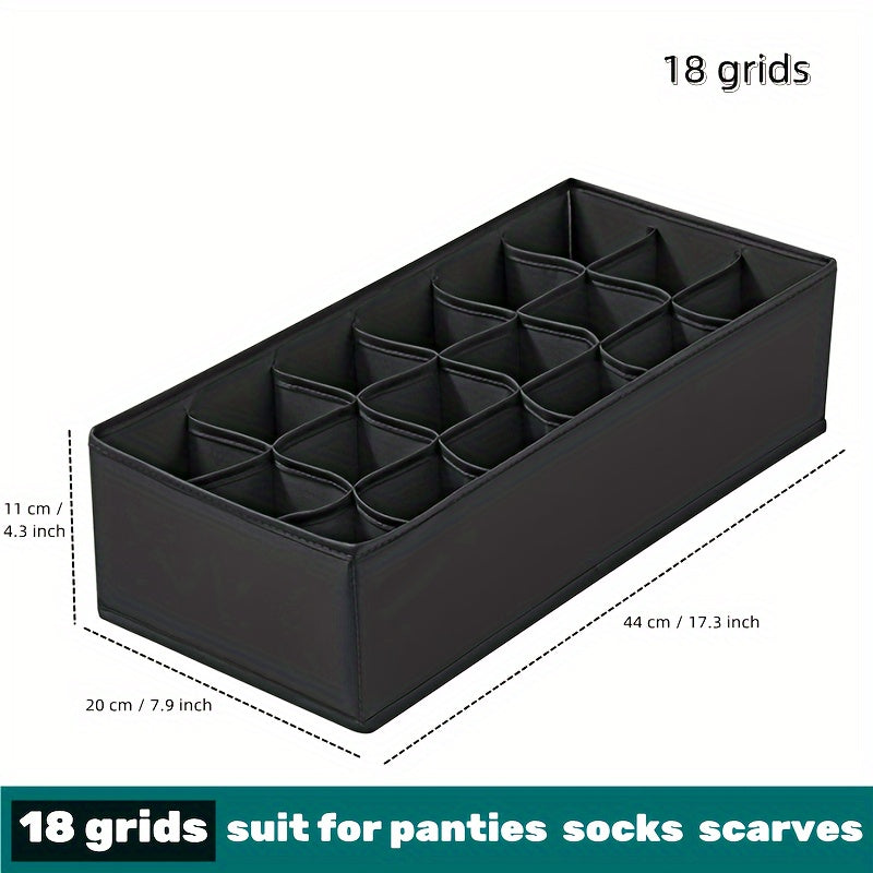 Foldable Multi-grid Drawer Organizer for Bras Socks Clothes Space-saving Storage