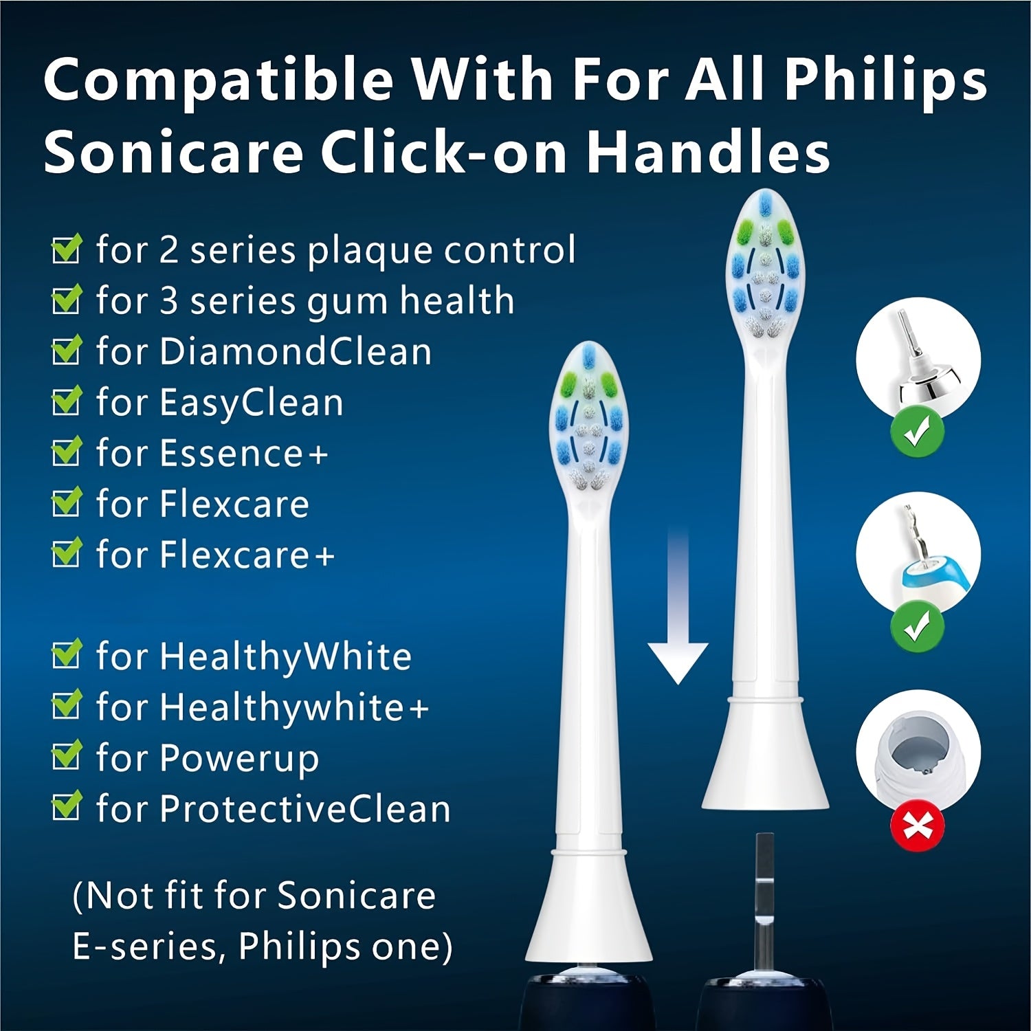 Soft Bristle Replacement Toothbrush Heads 8/12/16pcs for Gum Care