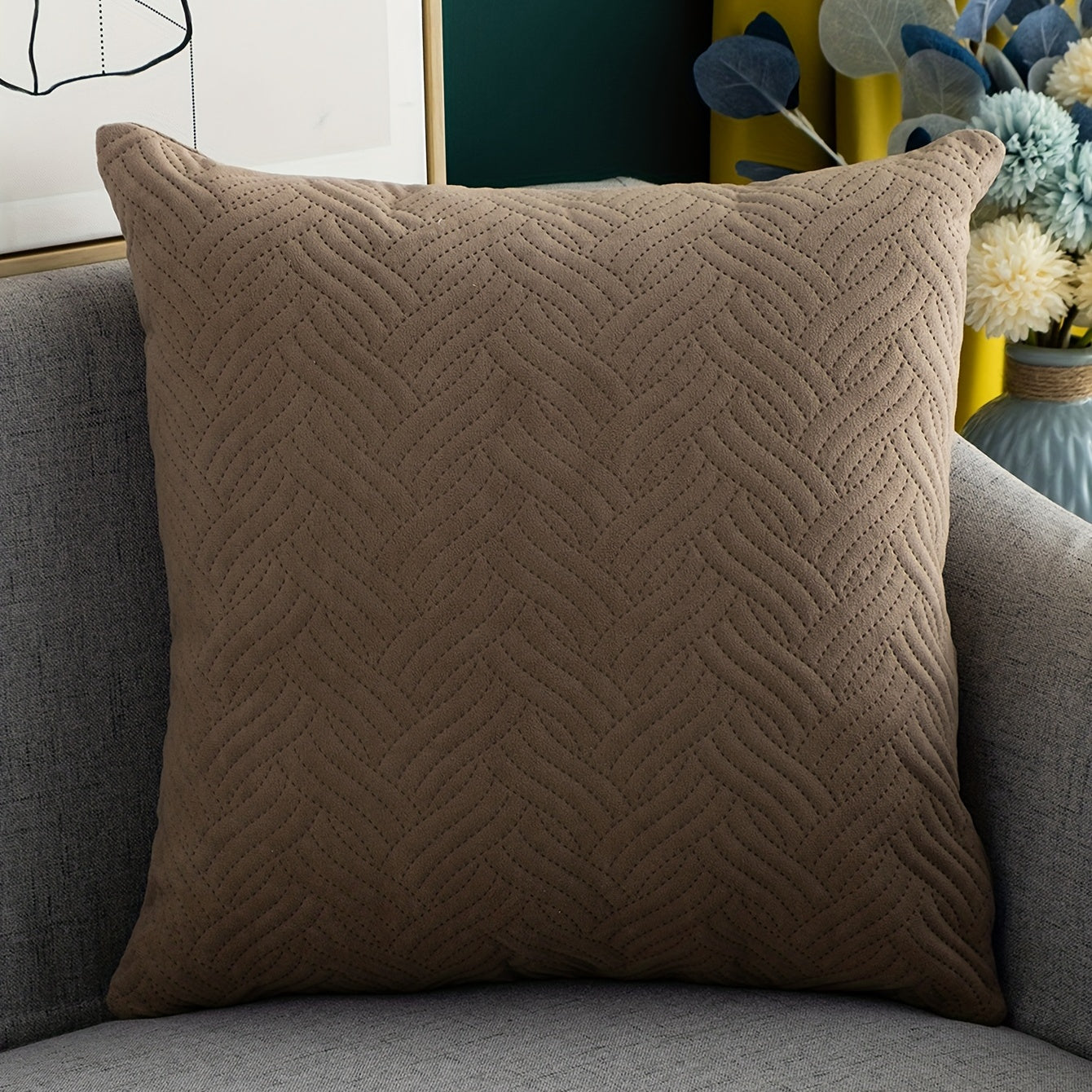 Luxurious Velvet Plush Pillow Cover for Bedroom Living Room and Car Decor