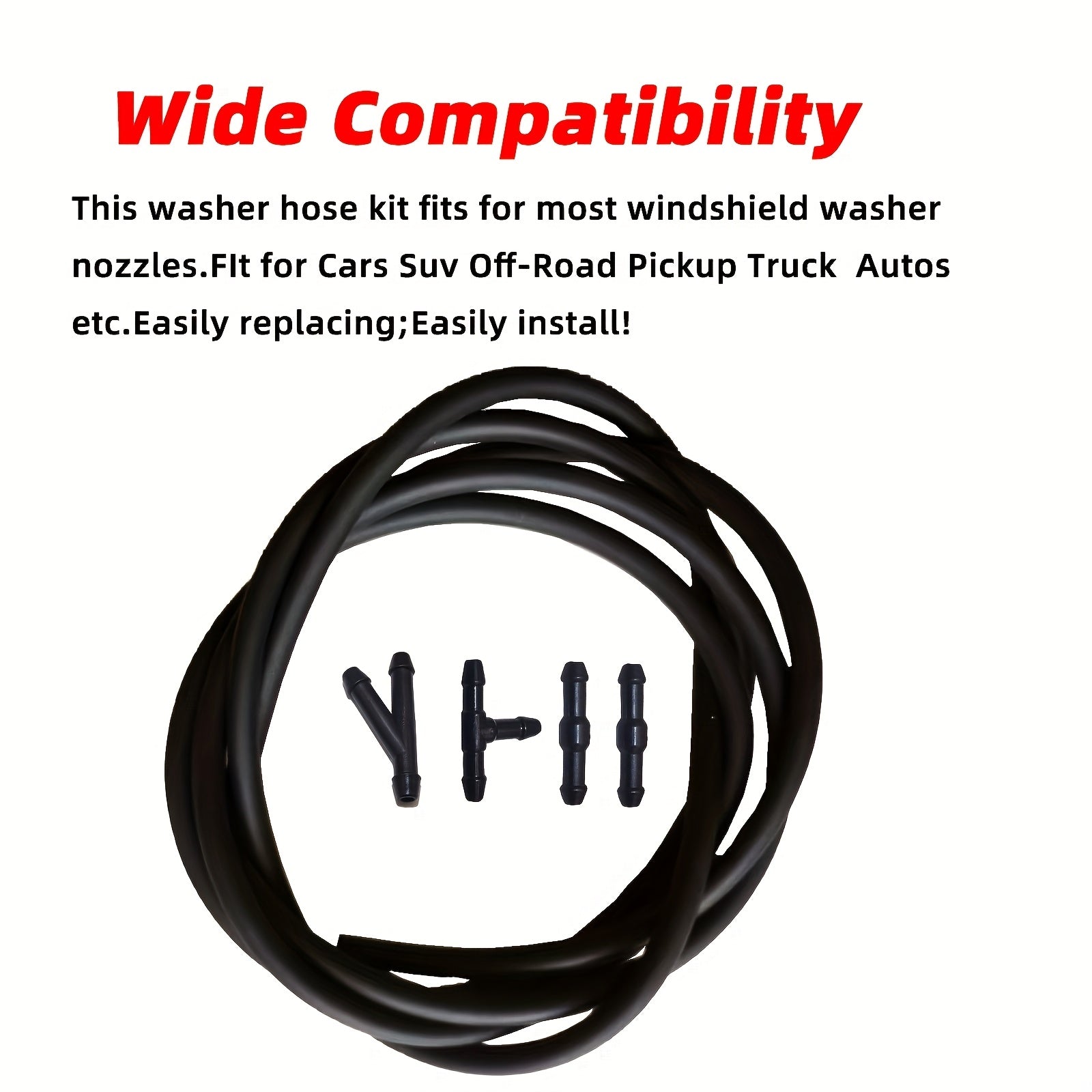 Kit de manguera de lavado de parabrisas 2M Conectores universales para bomba de agua