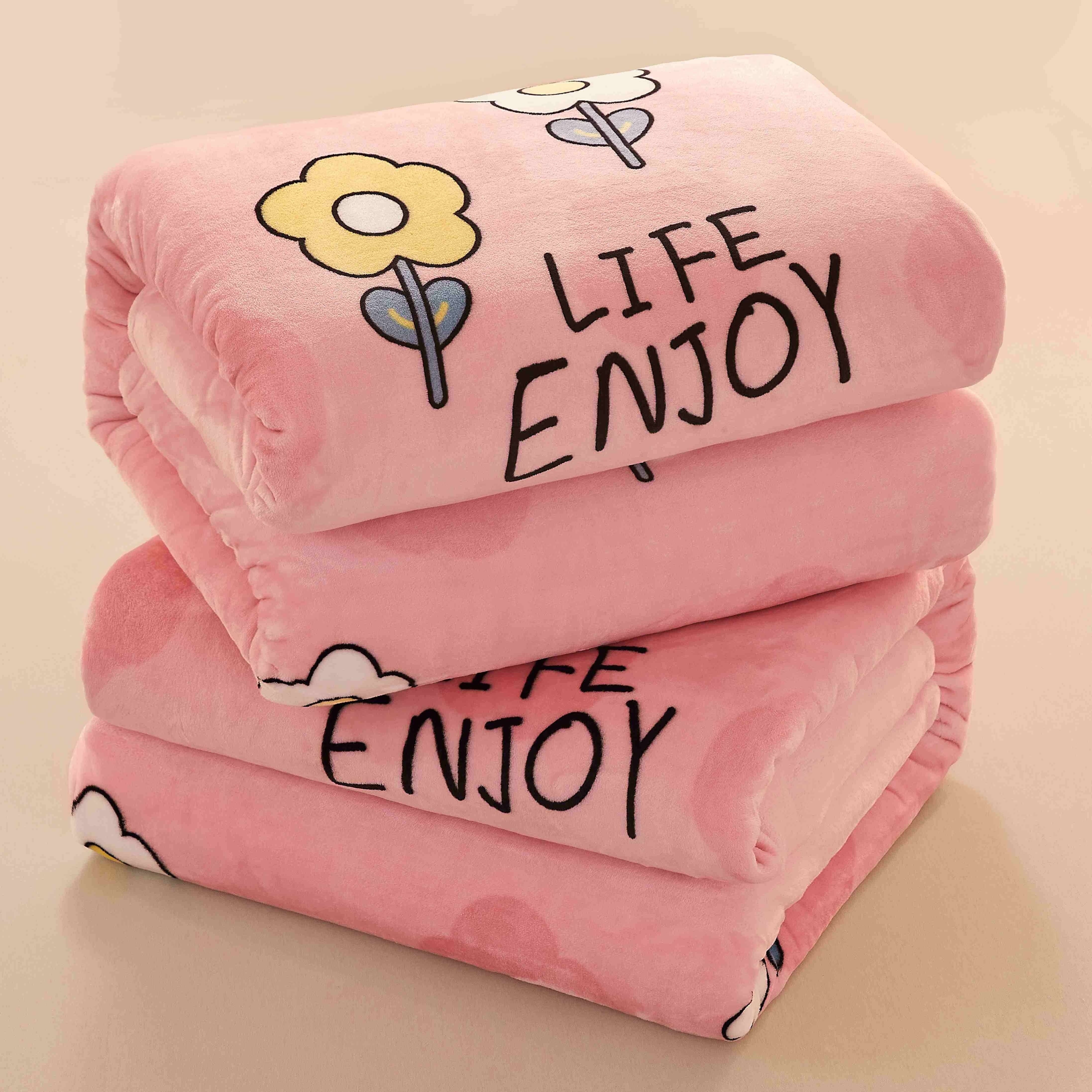 Cozy Flannel Throw Blanket for Couch Bed and Car 69cm x 100cm Plush