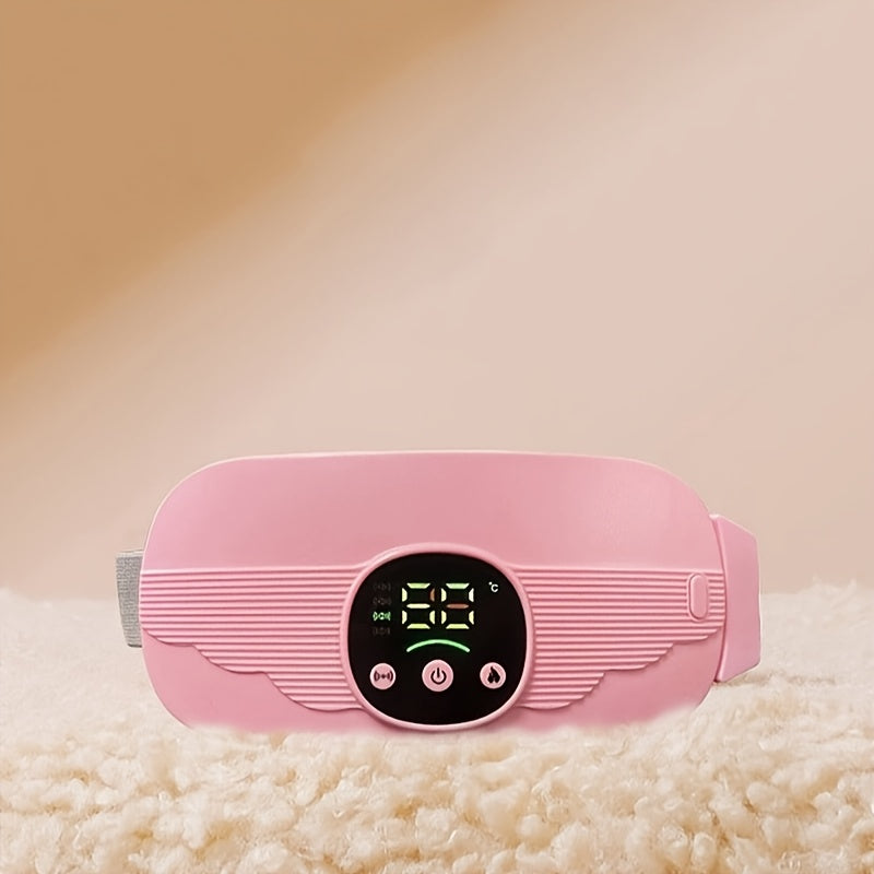 Rechargeable Waist Belt for Women and Girls with Warmth and Vibration Massage Settings