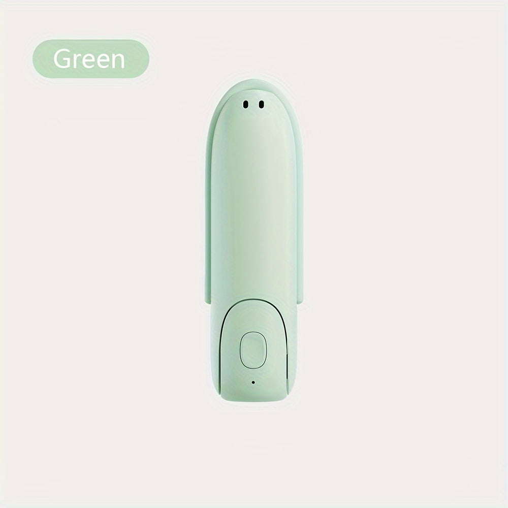 Ручной USB-вентилятор с регулируемой конструкцией, материал ABS, кнопочное управление, носимый, для использования в помещении/на улице, встроенный литиевый аккумулятор. Может использоваться как очиститель воздуха с функцией нагрева/охлаждения.